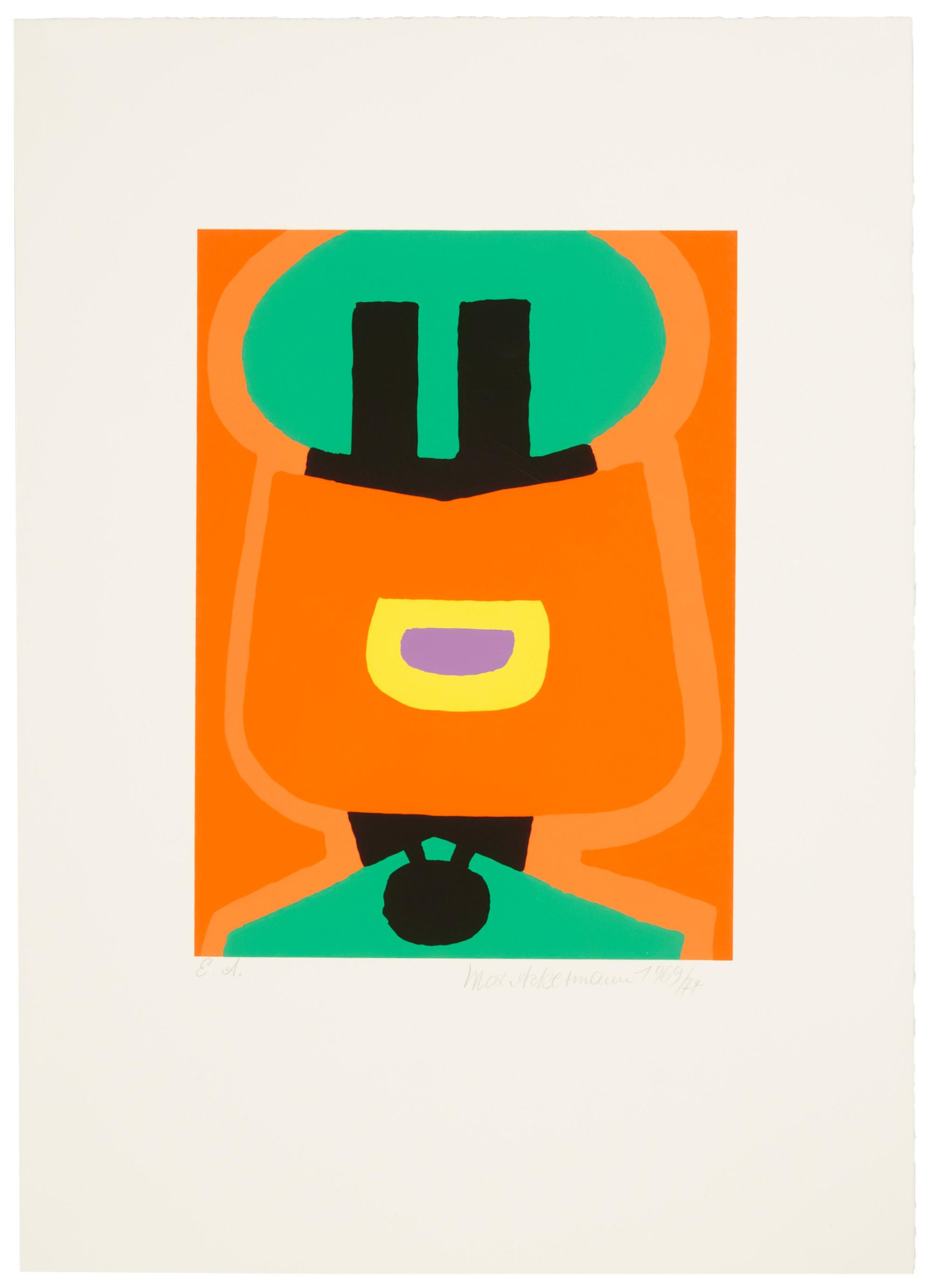 Roter Schild - Max Ackermann 